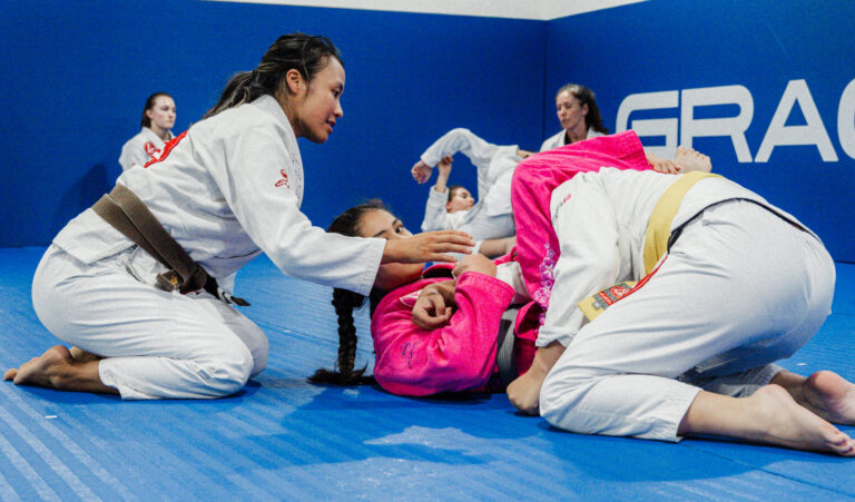 women training bjj and self-defense